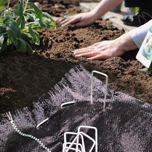 12" Garden Stakes Pins Landscape Staples 11Ga Tent Stakes 50 Pack - view 4