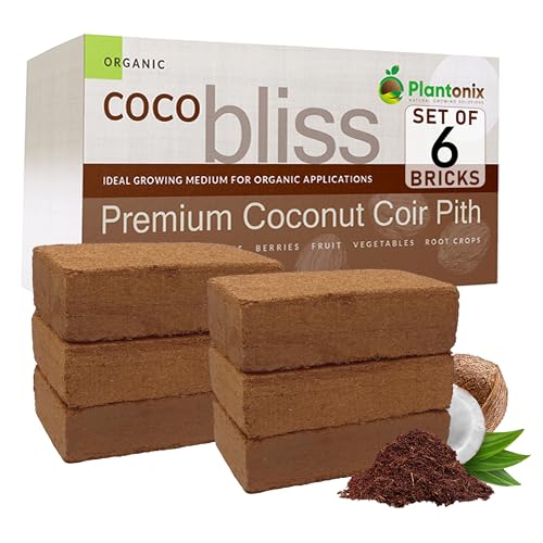 Coco Bliss Coco Coir 650gm Bricks (6-Pack) | Expands Up to 48 Quarts