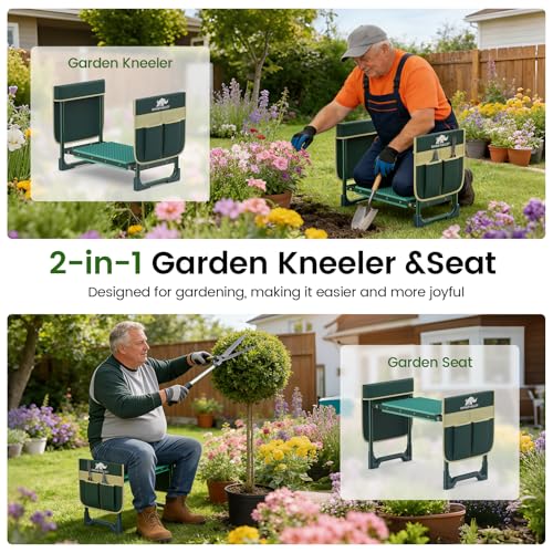 Garden Kneeler and Seat,Kneeling Wider Pad Sturdy Bench for Gardening - view 4