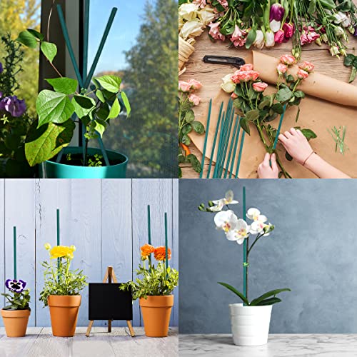 Green Bamboo Plant Stakes, 50 Pcs 18 Inches Floral Support Sticks - view 6