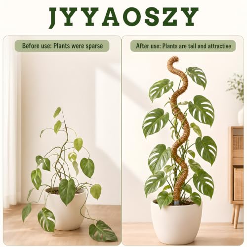 Moss Pole for Monstera, 3-Pack 50in PVC Plant Support Pole - view 7