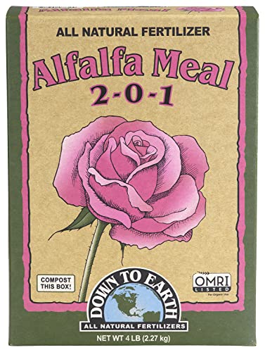 Organic Alfalfa Meal - Plant Food for Roses, Bulbs, Flowers and Ornamentals 2-0-1, 4 lb