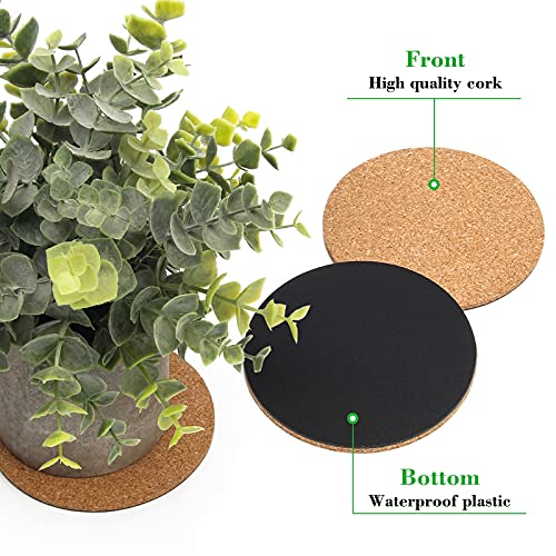 6 Pieces Round Cork Mat for Plants, 4 Inches - view 3