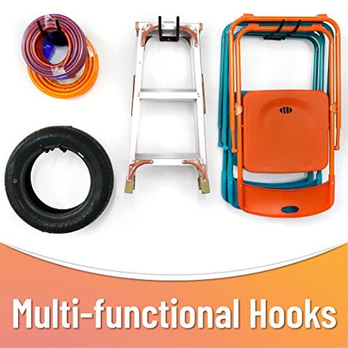 4 Pack 12 Inch Wave Garage Hooks Wall Mount Hangers - view 5