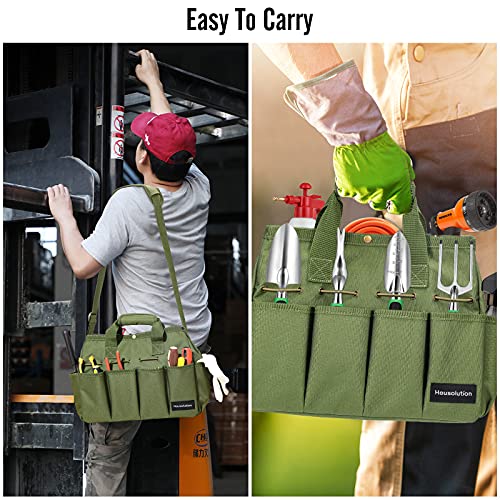14Inch Garden Tote Bag, 900D Standable, Dark green - view 6