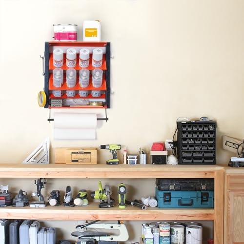 Spray Paint Can Holder Wall Mount, Heavy Duty Metal Spray Can Holder - view 2