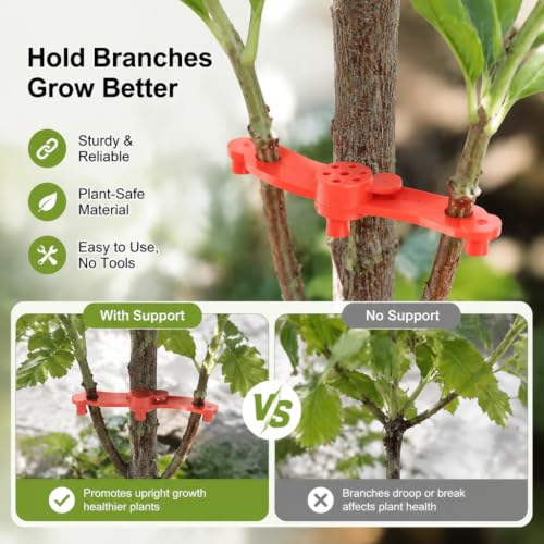 6-Pack Plant Branch Clips, Reusable Garden Stem Supports for Guide Stems - view 2
