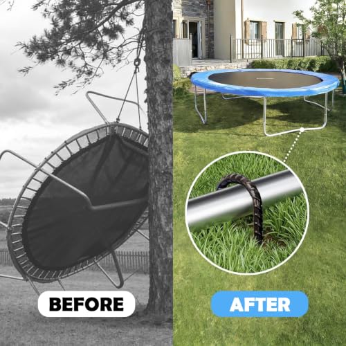 USA 12-Pack U-Shape Ground Stakes,Rust-Proof Galvanized Steel Ground Anchors,Commercial Trampoline Stakes for High Winds,Secure Anti-Flip Tie Down for Soccer Goals,Swing Sets,Fences&Playsets - view 3