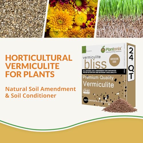 Vermiculite Bliss (24 Qts) - Organic Vermiculite for Gardening - 100% Natural Soil Amendment - Bulk Vermiculite for Plants, Potting Soil, & Seed Starting - Mixes with Garden Soil & Perlite for Plants - view 2