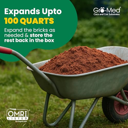 Organic Coco Coir Bricks (10 Pack) - Enriched Coco Coir for Plants - view 4