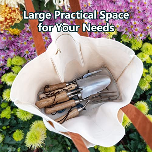 Garden Tool Bag, Canvas Garden Tote With Pockets for Gardening - view 3