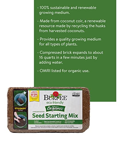 Organic Coconut Coir Seed Starting Mix, Expands to 16 Quarts - view 2