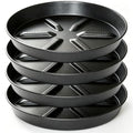 Plant Saucer 6 Inch 4 Pack,Thick Plastic with Raised Center Design Plant Saucers 8 10 12 14 17, Superior Drainage Drip Tray for Indoor Outdoor Planters (6 inch)