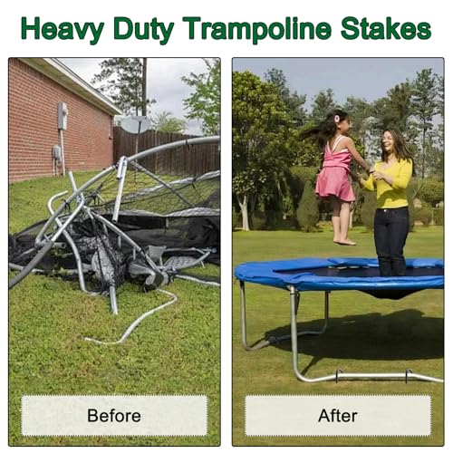 24 Inch Trampoline Stakes 3/8 Inch Dia U-Shaped Ground Anchors 8 Pack - view 4