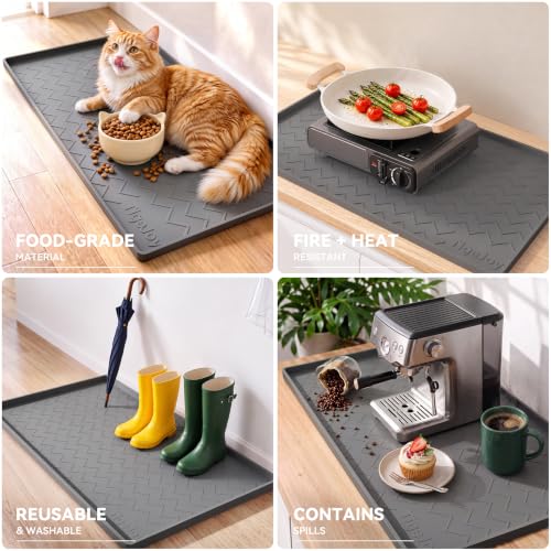 Under Sink Mats for Kitchen Waterproof 34" x 22", Cabinet Liner - view 2