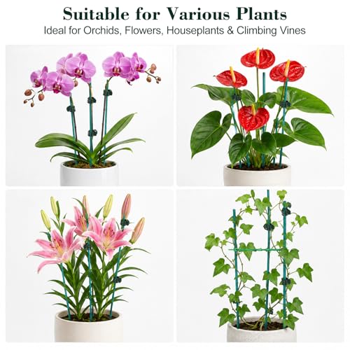 110 Pcs 15 Inch Plant Support Kit for Small Orchids, Stakes, Clips - view 5