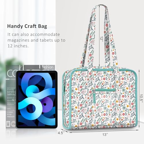 Sewing and Craft Supplies Storage Tote Bag with Clear Pockets - view 6