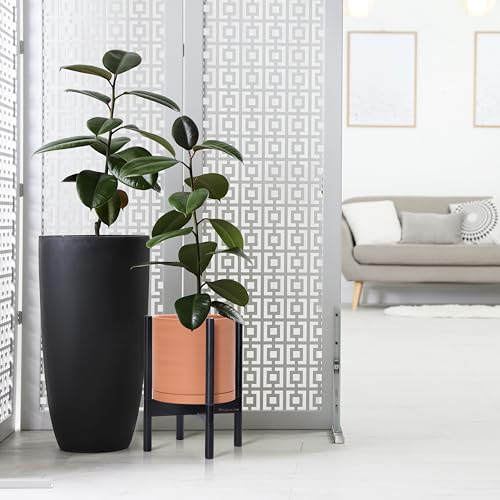 Terracotta Pot with Ebony Wood Stand, 10 in, 55-B-L-5 - view 6