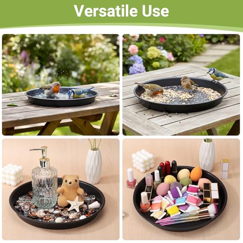 12 Inch Plant Saucer, Black Plant Plates to Catch Water, Pebble Tray for Plant Humidity, Flower Pot Saucers for Indoor and Outdoor Garden(2PCS) - view 5