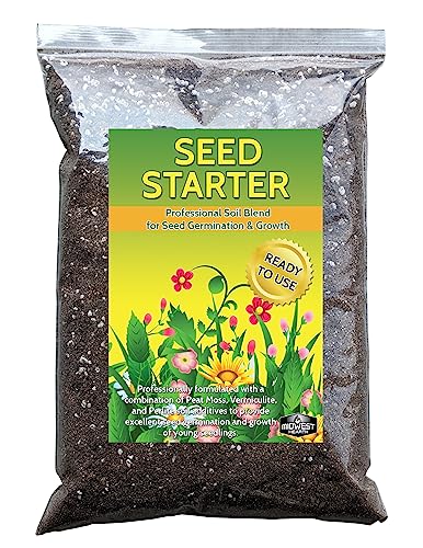 Seed Starter Soil Mix for Germination and Growth, Made in USA, 4 Dry Quarts