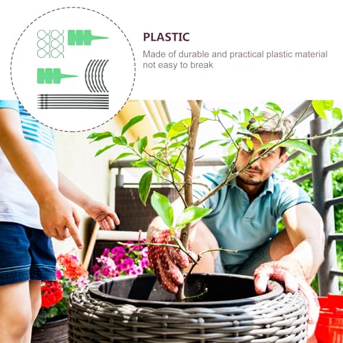 6 Pieces Plastic Plant Support Stands for Climbing Vines and Garden Plants - view 3