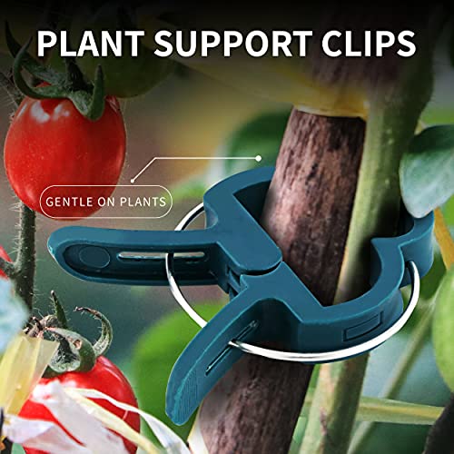 Plant Clips 40 Piece Green Gentle Gardening Plant & Flower Lever Loop Gripper Clips, Tool for Supporting or Straightening Plant Stems, Stalks, and Vines, Garden Clips - view 2