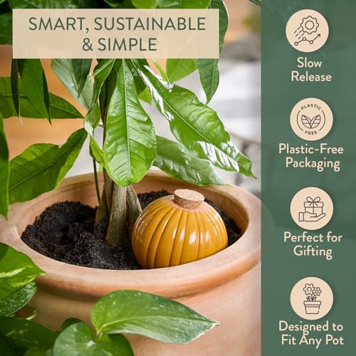 Terracotta Self-Watering Bulbs, 10oz-Plum, Sage & Mustard-3Pk - view 2