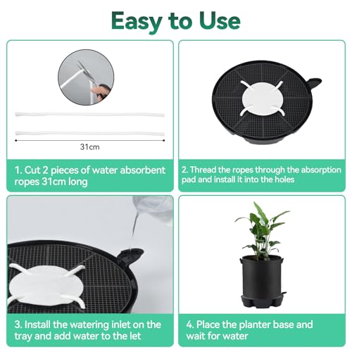4 Pack Self Watering Fabric Pot Base with 5 Gallon Grow Bag - view 4