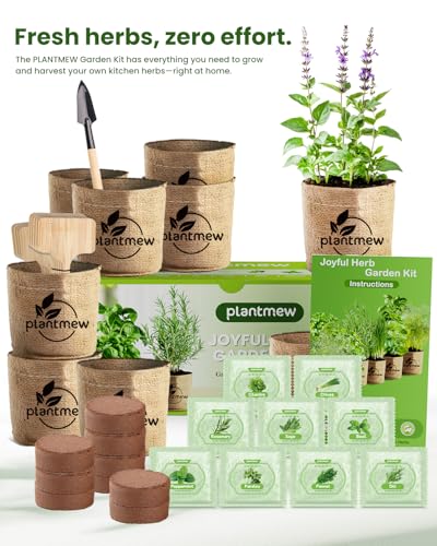Gift for Women, Mom, Her – 9 Herb Indoor Window Garden Kit | Complete Herb Seeds Starter Set with Pots, Soil, Tools & Markers | Heirloom Herbs | Birthday, Housewarming, New Home, Mother's Day - view 2