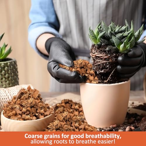 2 Pack Organic Coco Coir Chips for Plants, 2.2 lb Coconut Husk Bricks - view 5