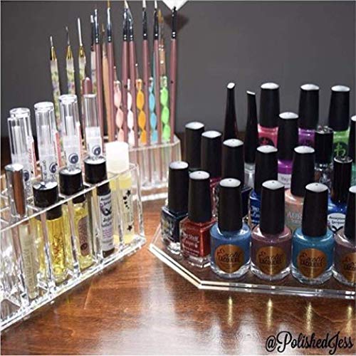 Acrylic Nail Art Tool Organizer Storage for Storing Pro Beauty Finger Nailcare Art Kit Tools Makeup Display Case Refillable Container Holder Organization - view 5