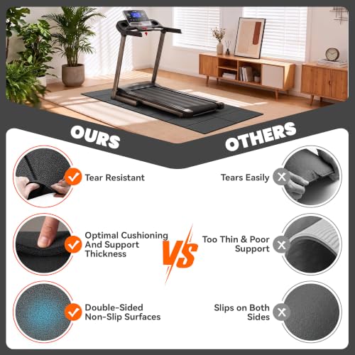 Walking Pad Mat, 71"x32", Treadmill Mat for Hardwood Floors - view 4