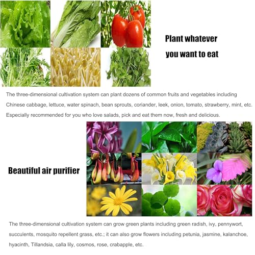 Hydroponic Growing System Kit - Vertical Garden Planter Tower with 64 Holes, Adjustable Hydroponics Setup for Efficient Indoor Plant Growth & Home Gardening - view 6