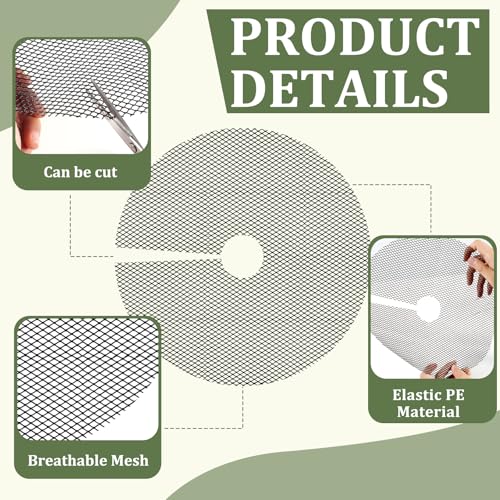 6 Pcs 11.8 Inch Plant Pot Grids，Cut-able Plant Pot Soil Protective Covers from Animals,Used to prevent animals or babies from digging up the soil in flowerpots.Suitable for Indoor and Outdoor Plants. - view 3