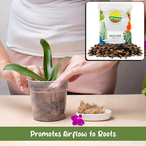 100% Organic Orchid Potting Bark (30 Quarts) All-Natural USA-Sourced Pine Bark Orchid Mix Additive - view 4
