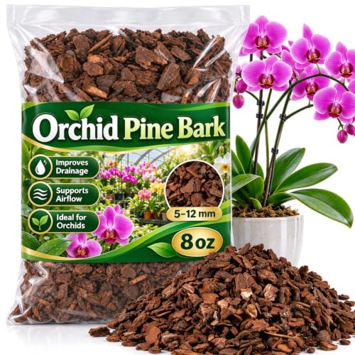 8OZ Orchid Bark Planting Soil - Orchid Potting Mix (5-12 MM)