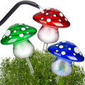 Self Watering Globes Mushroom Glass Bulbs Set of 3, Indoor Outdoor
