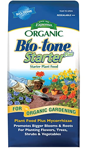 Organic Bio-Tone Starter Plus 4-3-3 Natural & Organic Food with Both Endo & Ecto Mycorrhizae; 8 lb. Bag; The Ultimate Starter Plant Food