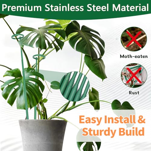 Telescoping Monstera Plant Stakes, 12.5-48.4IN Indoor Plant Support- 3Pack - view 5