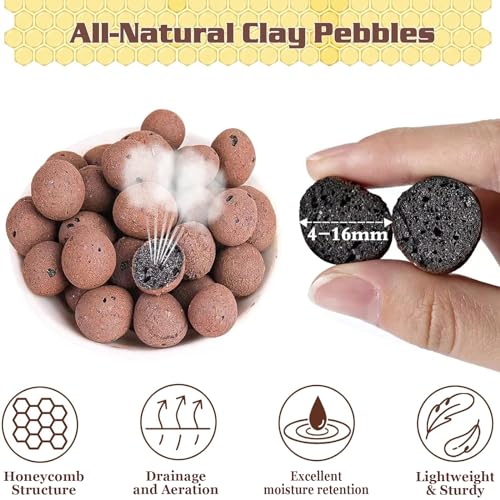 2LB Leca Clay Pebbles for Plants, 4mm-16mm Clay Balls for Hydroponic - view 2