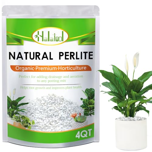 4QT Perlite for Plants, 3-6mm Soil Mix Amendment for Succulent