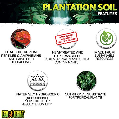 Plantation Soil, 8 Qt (8.8 L) - 100% Natural Terrarium Substrate | Increases Humidity, Stimulates Digging & Burrowing | Ideal for Natural Terrarium Setups & Live Plants (Pack of 4) - view 4