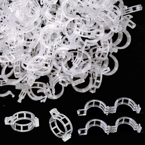 150pcs Plant Support Clips - Tomato Clips for String Trellis, Grape Vine Clips for Garden Netting Climbing Plants, Secured Plastic Plant Clip for Fixing Stem and Vine - view 5