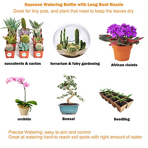 Plant Watering Bottle, Small Plant Watering Can for Indoor Plants, 500ML/17OZ Succulent Watering Bottle, Irrigation Bottle, Seedlings, Rinse Bottle for Tattoo, Eyelash, Eye wash, Lab Wash - view 5
