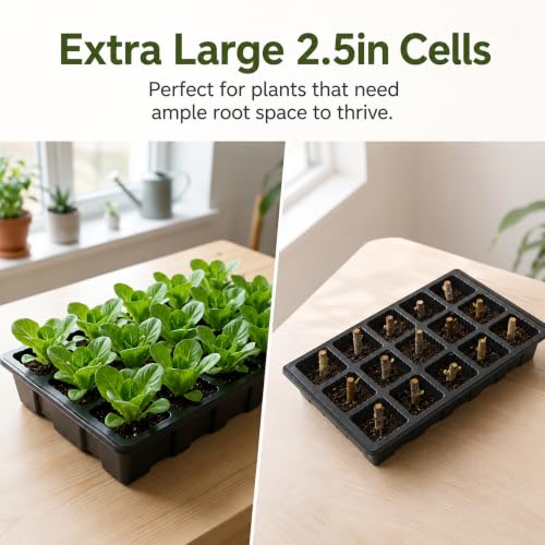 5 Pack Seed Starter Trays with Vented Domes 75 Cell Black - view 5