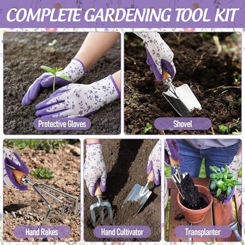 21 Pcs Gardening Gifts for Women Heavy-Duty Garden Tool Set - view 4