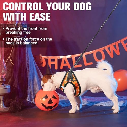 Halloween Dog Harness Medium Sized and Leash Set,No Pull Pet Vest - view 4