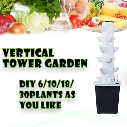 Hydroponic Tower Growing System - Soilless Garden Kit for Lettuce, Herbs, & Vegetables - Indoor/Outdoor Hydroponics Setup for Home Gardening & Urban Farming - view 2