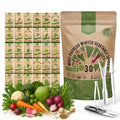 30 Most Popular Winter Vegetable Garden Seeds Variety Pack- Outdoors/Indoor 33,200+ Non-GMO Heirloom Veggie Seeds Broccoli Beet Carrot Cabbage Chives Lettuce Radish Pea Spinach & More