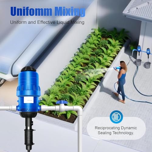 Adjustable Fertilizer Injector Dispenser, Water Powered Drip Feeder Dosing Pump Drip Irrigation Injector with One Tube, Automatic Liquid Doser Dispenser for Garden, Greenhouse, Agriculture - view 7